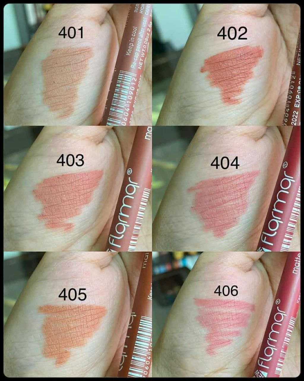 Flormar Rouge 12 Colors Wood Lip Pencil Set with Banners Cap