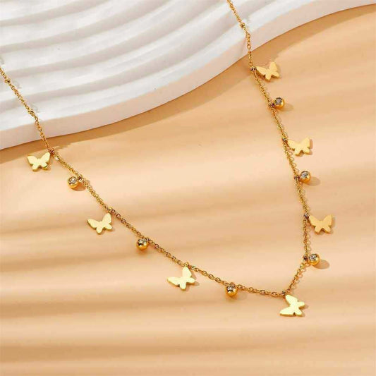 Butterfly Stone Pendent ( Color Guarantee)