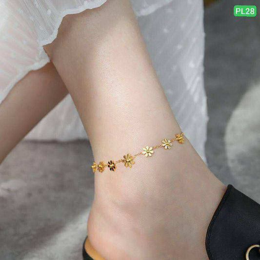 7 Flower Stainless steel Anklet Payel